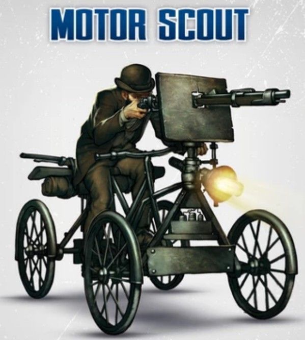 [WW Weapons] Motor scout รถเครื่องติดปืนกล ปืนกลเป็นอาวุธที่มีอำนาจการ