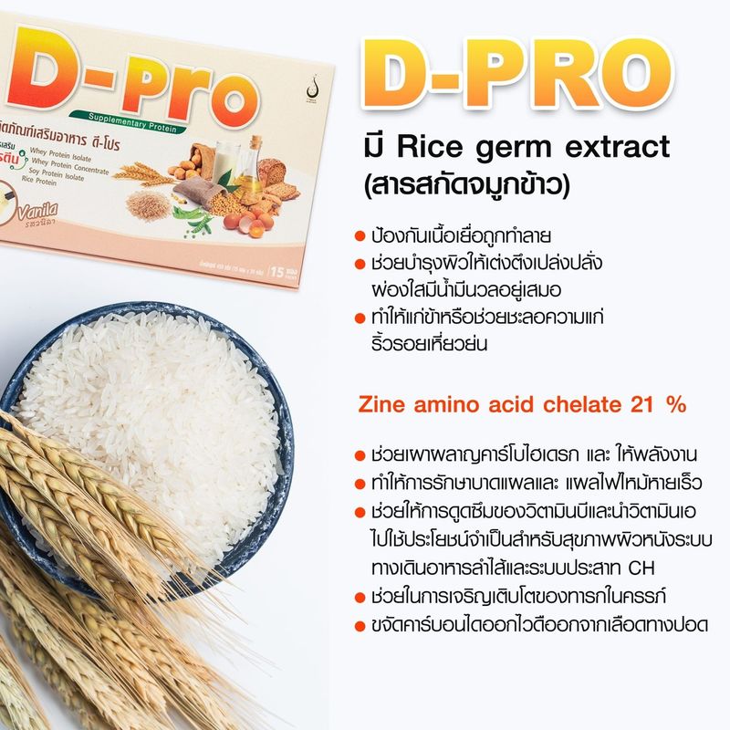 [ชีวิตคือการเดินทาง] 🔸️DPRO มี Rice germ extract (สารสกัดจมูกข้าว)