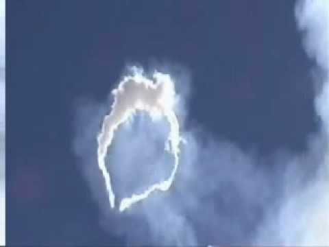 Volcano blowing smoke rings