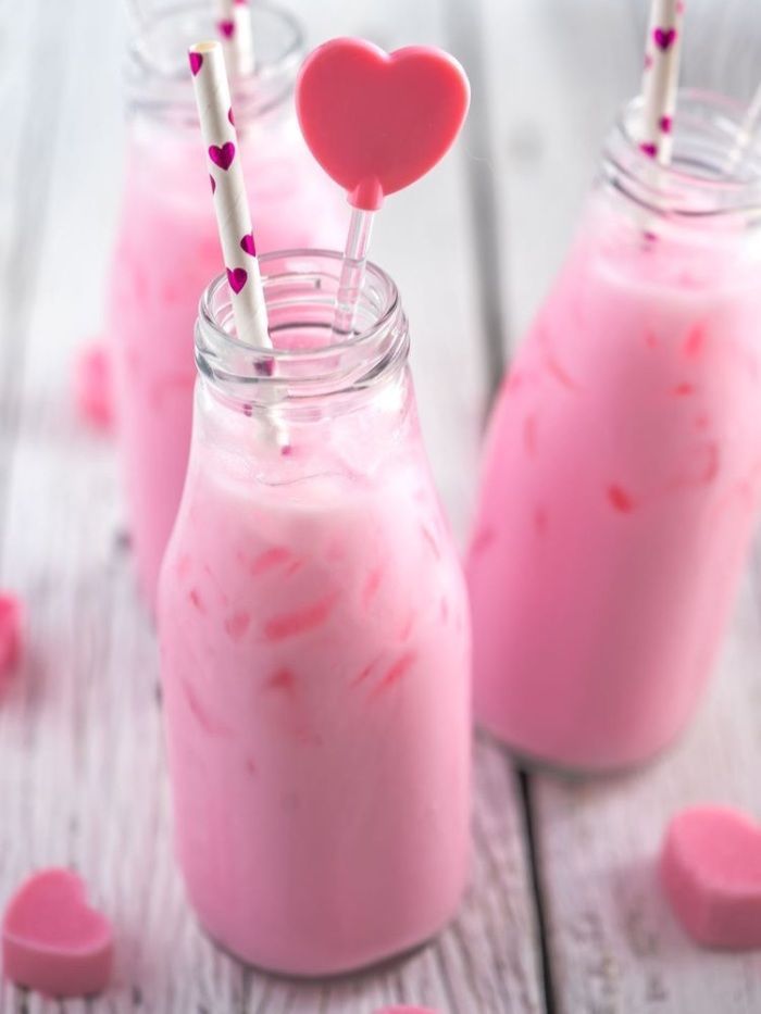 First love with pink milk 🥛