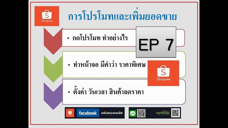 Biwpharzy] วิธีการตั้งลดราคา โปรโมทสินค้าพิเศษ Shopee