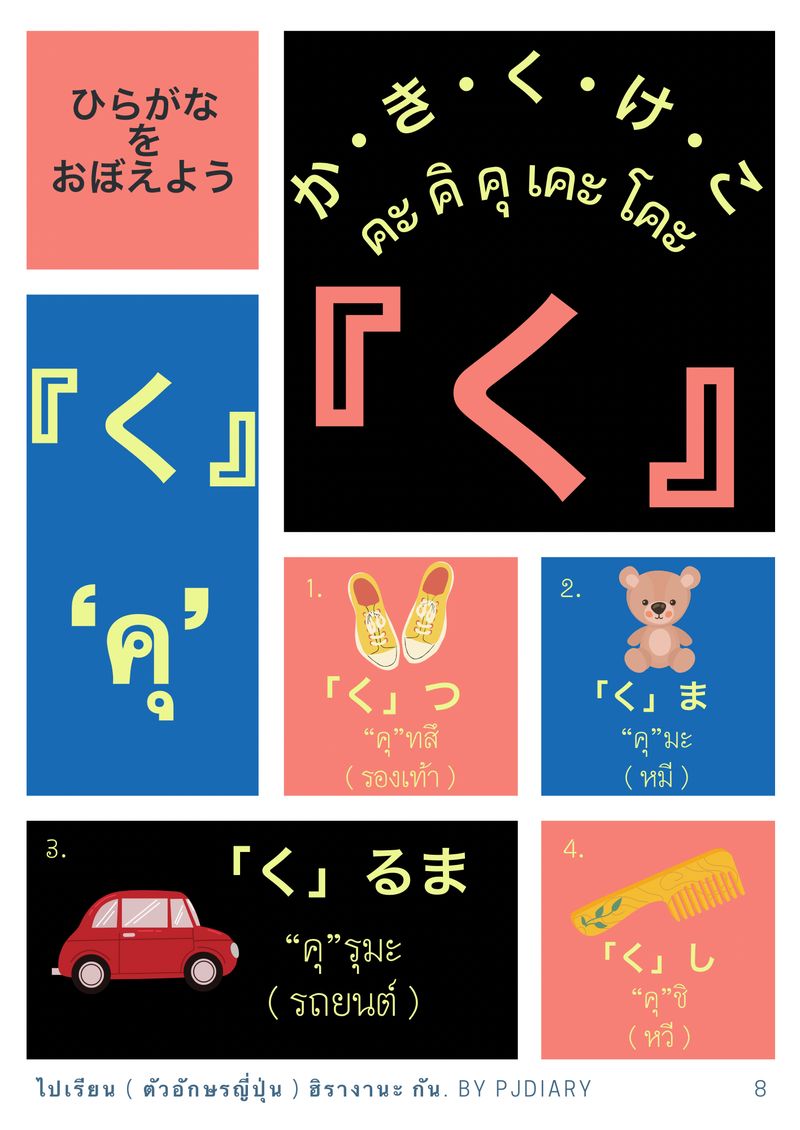 [ท่องศัพท์ญี่ปุ่น] 「く」