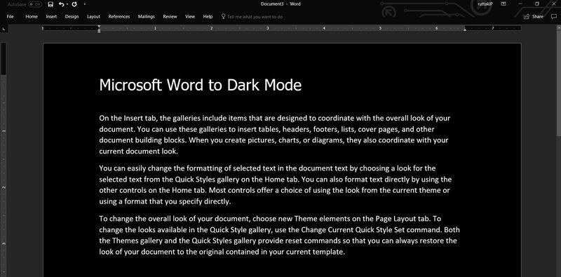 มาเปลี่ยนหน้า Microsoft Word ให้เป็น Dark Mode ยันหน้ากระดาษกัน