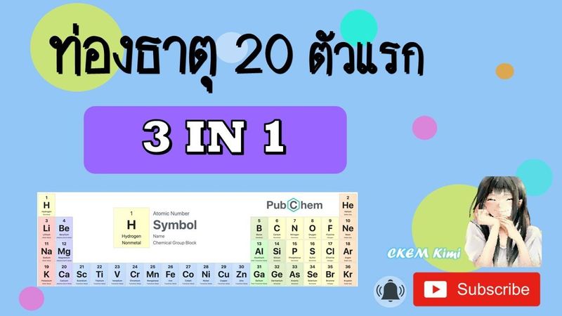 CHEM Kimi l ท่องธาตุตามคาบ 20 ธาตุแรก