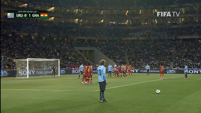 Diego Forlán freekick goal vs Ghana