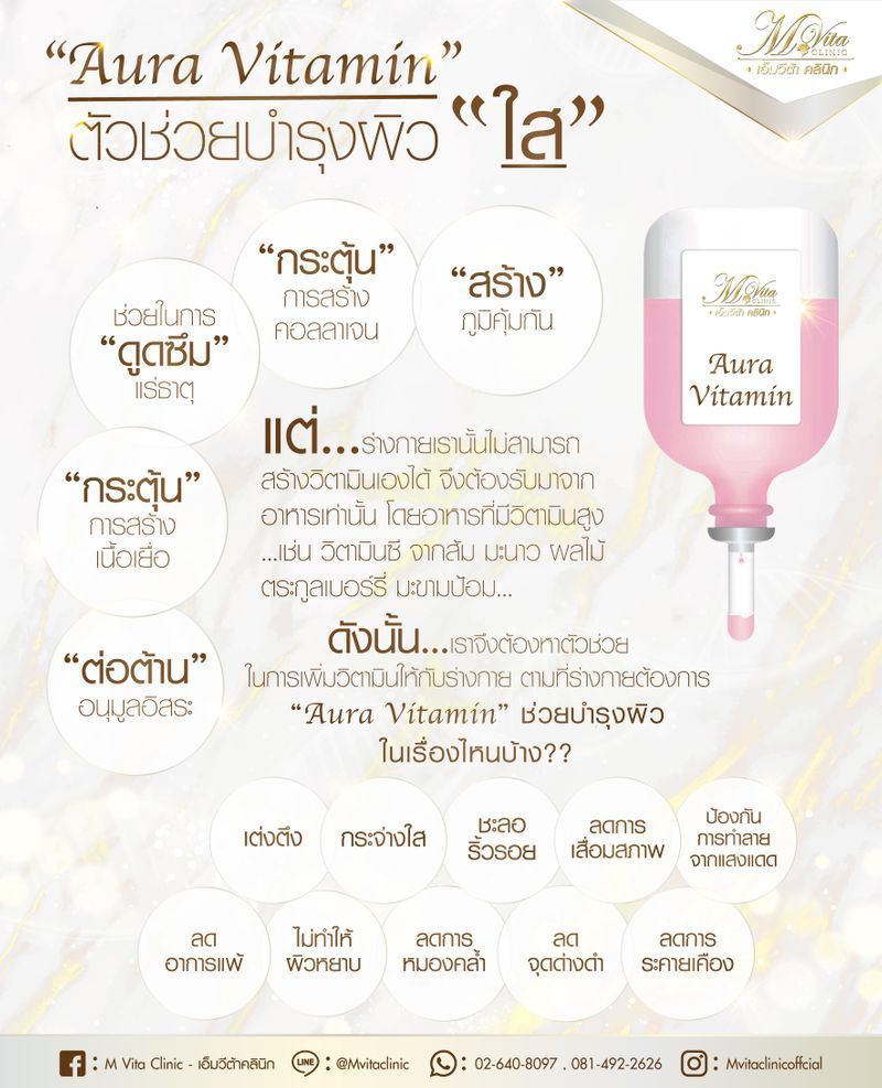 [คลินิกรักษาสิว] การให้วิตามินผิวทางน้ำเกลือ หรือ IV drip