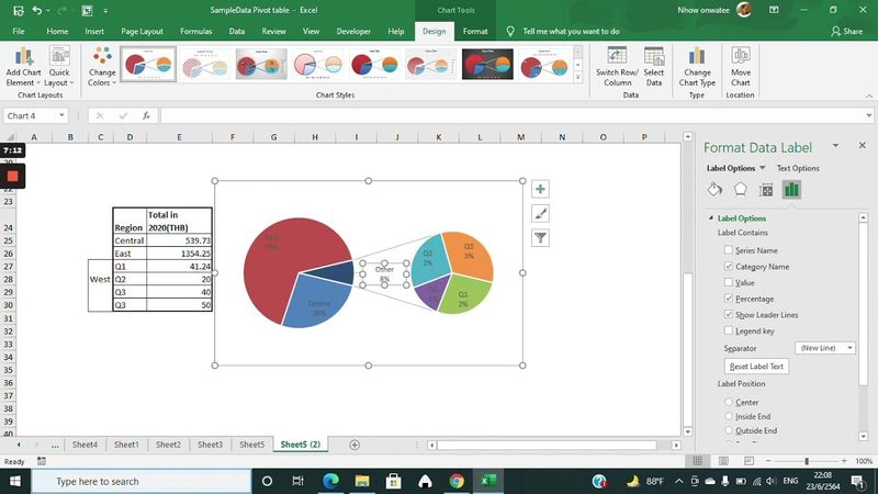 คัมภีร์ Excel:เราจะนำเสนอข้อมูลแบบ Pie chart ให้ได้ประสิทธิภาพสูงสุดได้อย่างไร