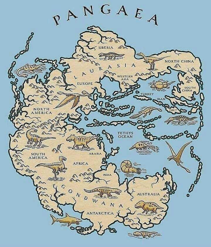 [Everythinghobby] มหาทวีปแพนเจีย Pangaea or Pangea was a supercontinent ...