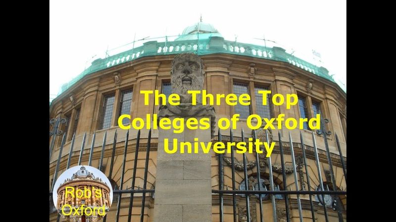 The Three Top Colleges of Oxford University