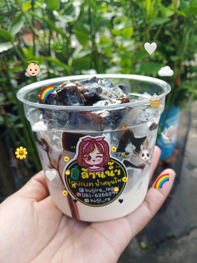 Pocky Story] 🌄🌸🌿❄️🍃เฉาก๊วยเย็นฉ่ำ🌸🌻🍃🌴 #เมนู Line. อาหารหมู่บ้าน💝  วันนี้ชวนมาทาน