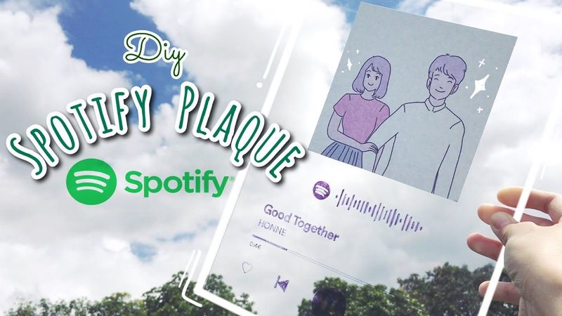 วิธีทำแผ่นโค้ดเพลง Spotify ของขวัญง่ายๆ ทำให้แฟน 🎵 - DIY Spotify Plaque/Glass Art! (Without Cricut)