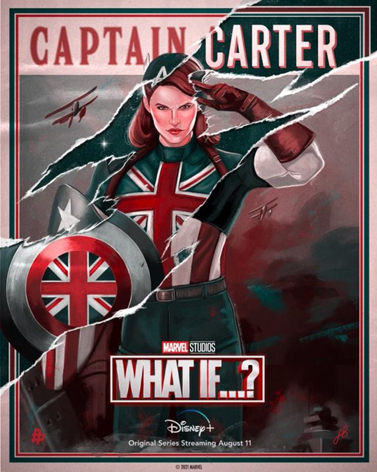 Marvel Man] Marvel ปล่อยโพสเตอร์ตัวละครสำหรับ Captain Carter และ The Hydra  Stomper ของ Steve Rogers จากซีรี่ย์ What If..? บน Disney+  นี่คือโพสเตอร์ใหม่จากซีรี่ย์ Marvel Studios' What If..? บน Disney+  ที่โชว์ตัวละ