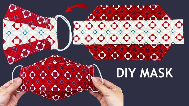 New Style 2 Tone! Diy 3D Face Mask No Fog On Glasses Easy Pattern Sewing Tutorial | How to Make Mask
