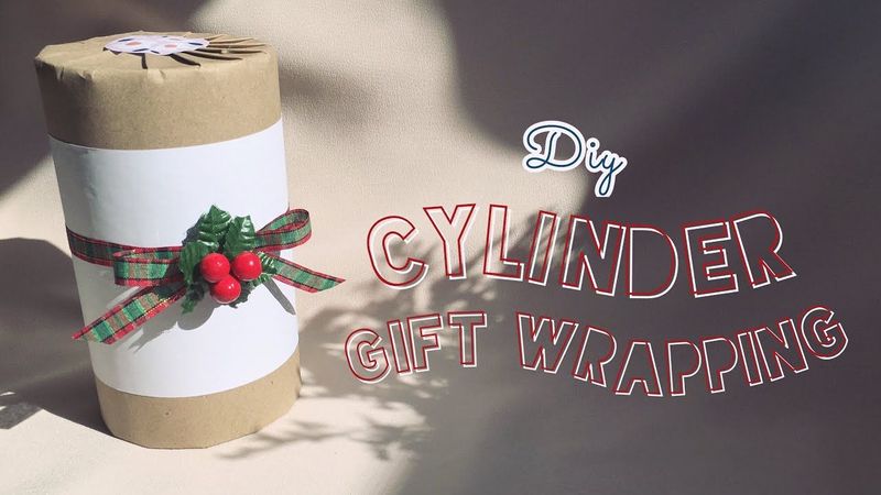 วิธีห่อของขวัญกล่องทรงกระบอก ทรงกลมสำหรับวันวาเลนไทน์ ปีใหม่ & วันเกิด: DIY Cylinder Gift Wrapping🎁