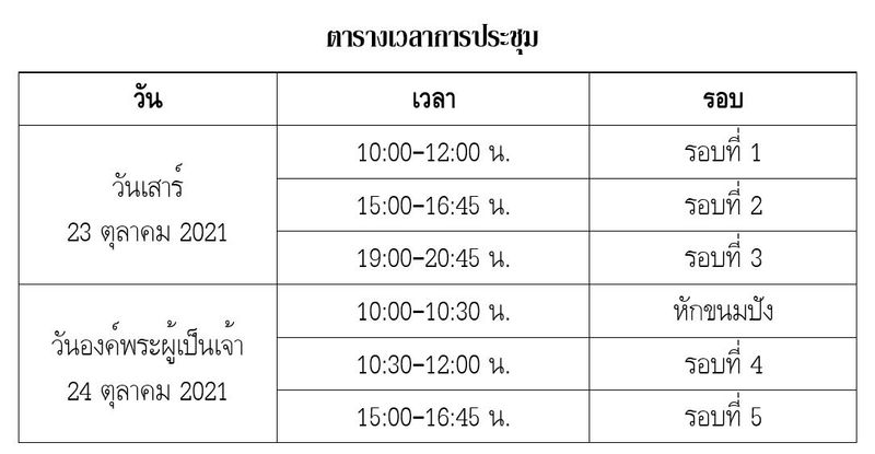 ประชุมพิเศษพี่น้องหญิง 2021