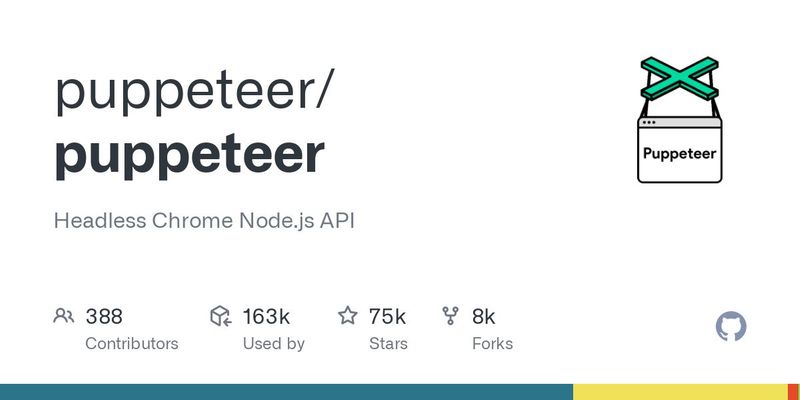 GitHub - puppeteer/puppeteer: Headless Chrome Node.js API