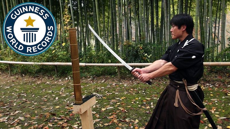 Martial arts master attempts katana world record - Guinness World Records