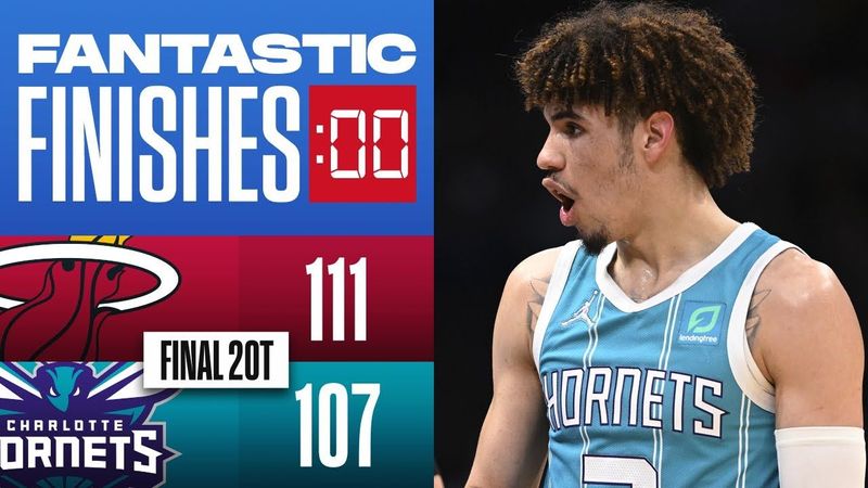 Final 0:29 WILD 2OT ENDING Hornets vs Heat 🔥🔥