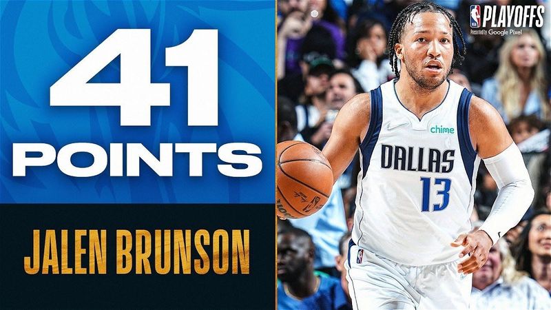 Jalen Brunson Playoff Career-High Fuels Mavs Game 2 Victory!