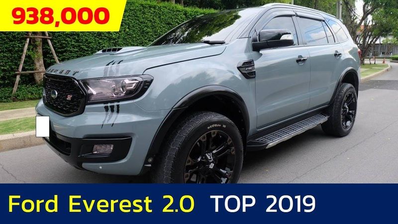 รถยนต์มือสอง Ford Everest 2.0 Top ปี2019 สีขาว หลังคาแก้ว เพียง 938,000บาท | Ford Everest