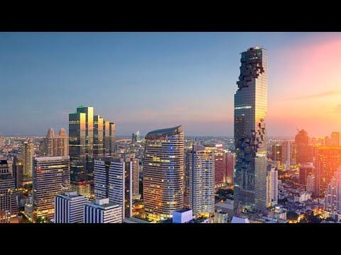 Bangkok, Thailand- amazing drone footage over city and State Tower Sky Bar featured in Hangover