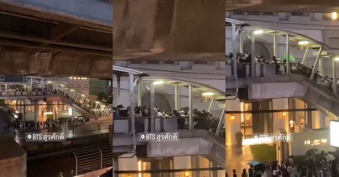 ดูชัดๆ คลิปนาทีคนเบียดกันขึ้นบันได BTS สุรศักดิ์ ก่อนล้มทับเป็นโดมิโน่ เจ็บ 27 ราย