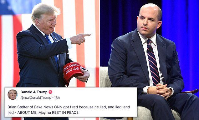 Donald Trump mocks partisan CNN host Brian Stelter after ousting