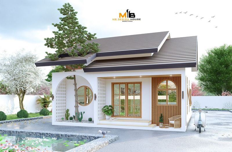 บ้านสไตล์โมเดิร์นญี่ปุ่น ภายในตกเเต่งมินิมอล หลังนี้เหมาะสำหรับท่านที่ที่มีที่ดินหน้าแคบ กว้าง 8.00 เมตร ลึก 9.20 เมตร พื้นที่ใช้สอย 73.60 ตร.ม. - แบบบ้านร้อยเเปด