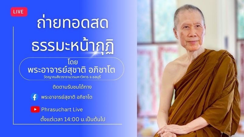 ถ่ายทอดสด : ธรรมะหน้ากุฏิ วันที่ ๒๔ ธันวาคม ๒๕๖๕