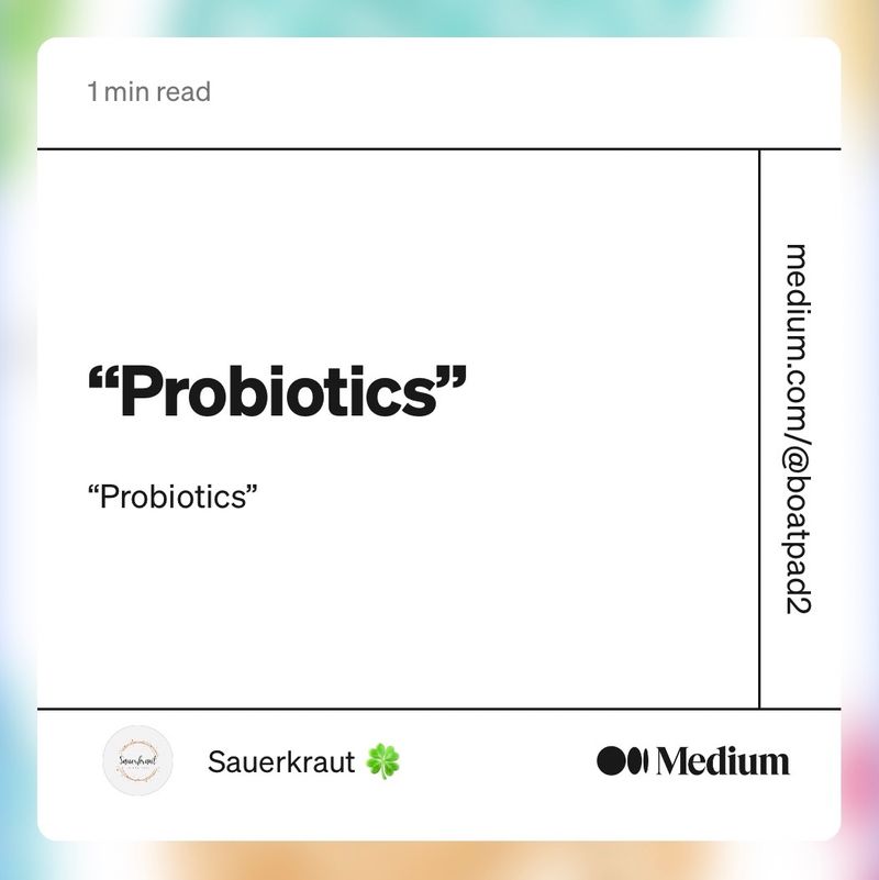 [Sauerkraut 🍀] "Probiotics" 🧫 🧫 Probiotics Definition (WHO & FAO) “Live