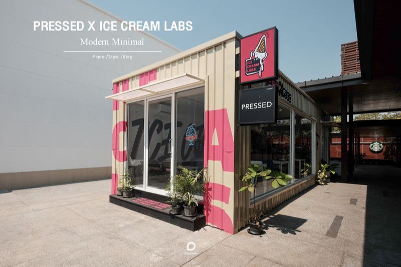[PLACE STYLE BLOG] PRESSED x ICECREAM LAB เมื่อร้านกาแฟย่านพระราม9 มาพบ
