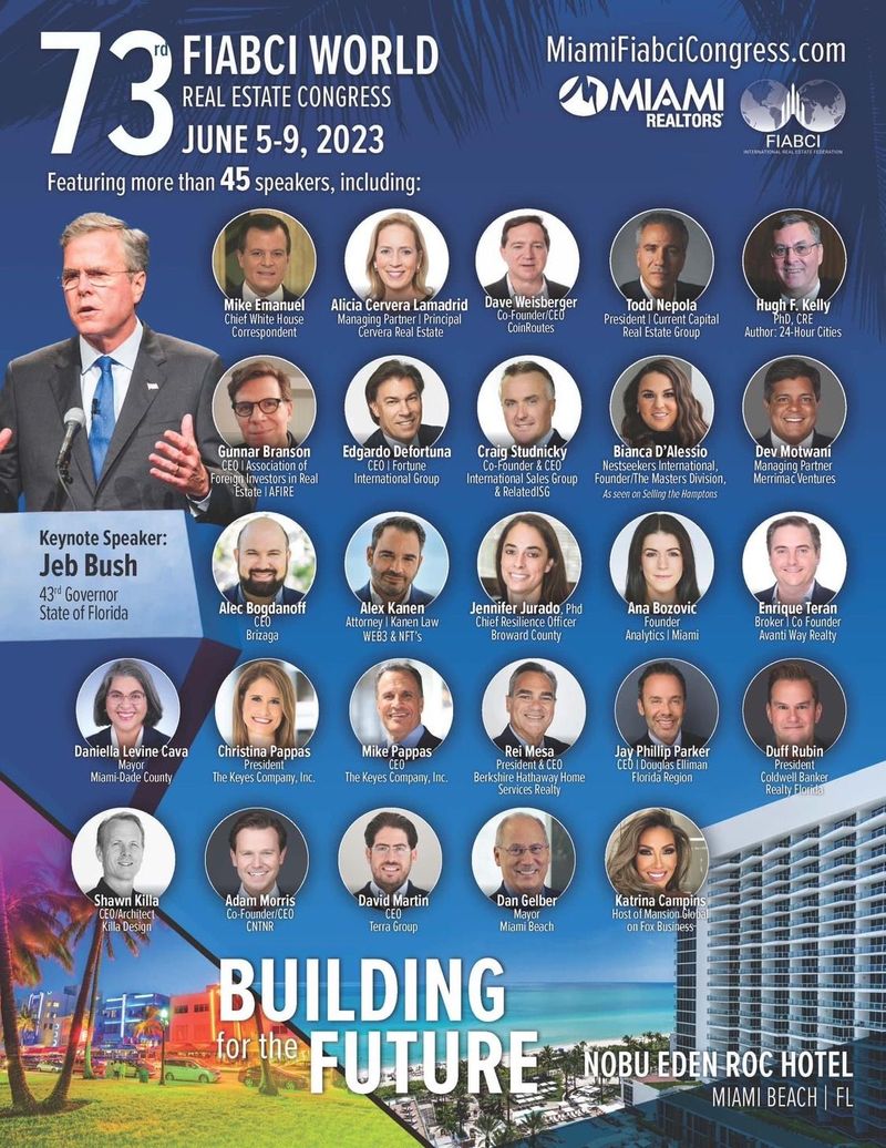 73rd FIABCI World Real Estate Congress in Miami.