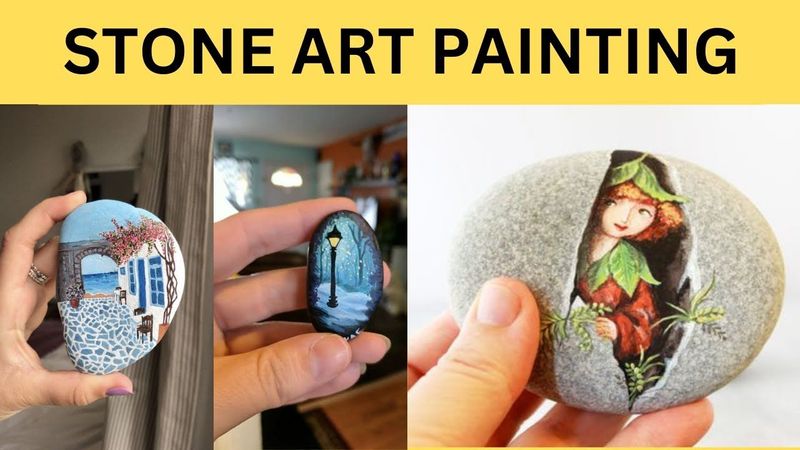 Stone Painting ideas 2023 | latest pebble art | DIY Stone craft ideas | Acrylic Painting on Stone