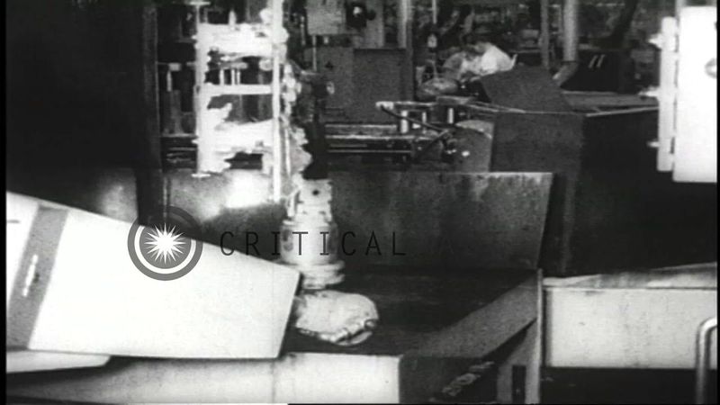 Electronic robot ‘Unimate’ works in a building in Connecticut, United States. HD Stock Footage