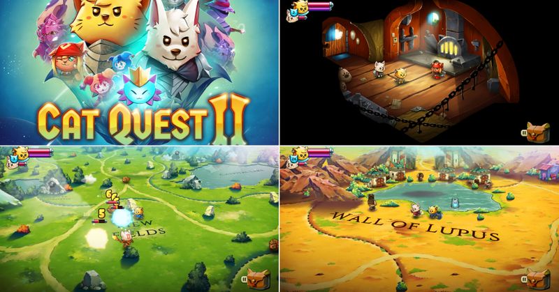 เล่นเกมไรดี ข่าวเกมมือถือออนไลน์] 🔸 Cat Quest Ll 🔸  เปิดวางจำหน่ายบนสโตร์ไทยเฉพาะ Ios (มีภาษาไทย) เกม 2D Open-World Arpg  การผจญภัยของแก๊งค์น่ารักขนฟู  ที่มีฉากหลังเป็นดินแดนแฟนตาซีของอาณาจักรหมาและแมว  เรื่องราวของราชาแมวแห่งเฟลินการ์ด