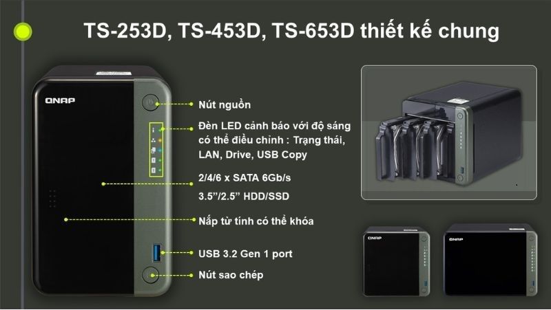 [viettuansvn] Thiết bị lưu trữ NAS QNAP TS-253D-4G QNAP TS-253D-4G hỗ ...