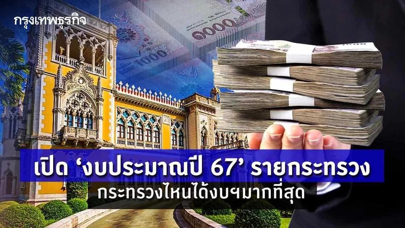 ส่องงบฯ 67 รายกระทรวง ‘มหาดไทย’ อันดับ 1 3.5 แสนล้าน ‘พลังงาน’ รั้งท้าย
