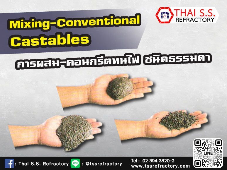 การผสม คอนกรีตทนไฟ และวิธีเตรียมการใช้งานคอนกรีตทนไฟ ในขั้นตอนที่ถูกต้อง