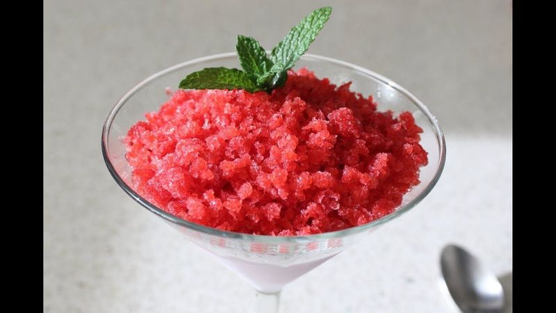 Strawberry Granita Recipe - Frozen Italian Fruit Dessert