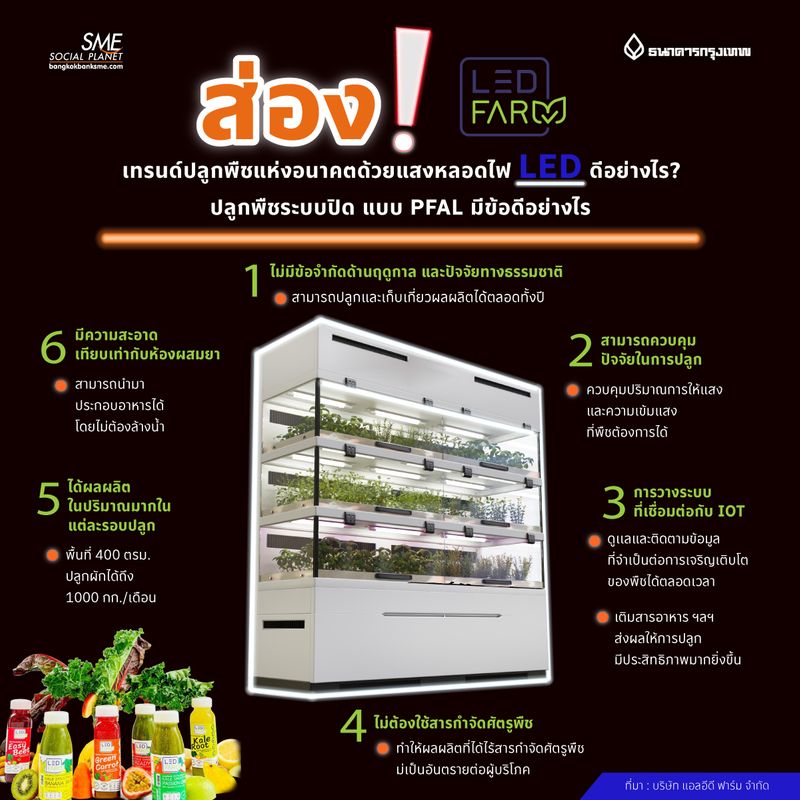 [Bangkok Bank SME] 🟦🟠 ส่อง! เทรนด์ปลูกพืชแห่งอนาคตด้วยแสงหลอดไฟ LED ดี ...