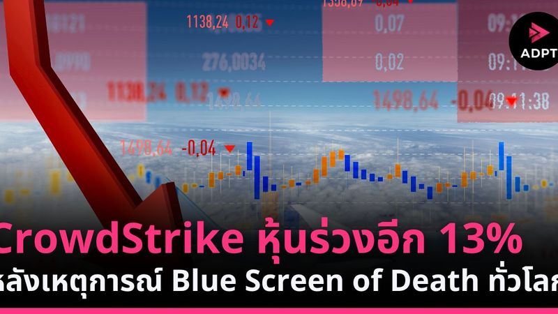 [ADPT.news] CrowdStrike หุ้นร่วงอีก 13% หลังเหตุการณ์ Blue Screen of ...
