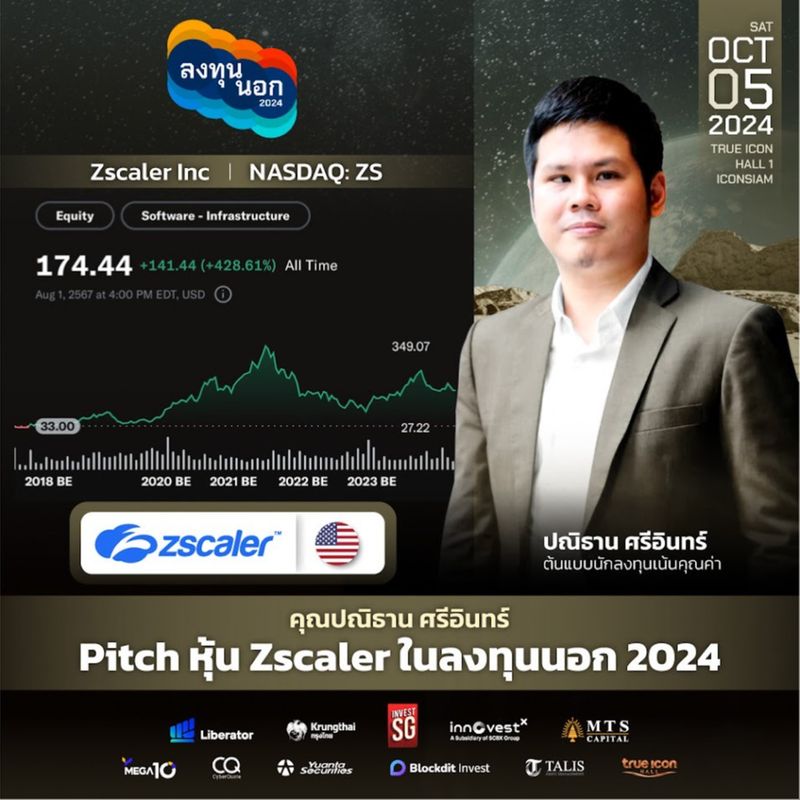 [ลงทุนแมน] คุณปณิธาน จะ Pitch หุ้น Zscaler ในงานสัมมนาลงทุนนอก -Zscaler ...
