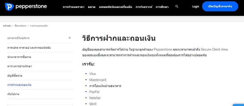 Pepperstone ถอนเงินได้วันละเท่าไหร่ มีช่องทางไหนบ้าง?