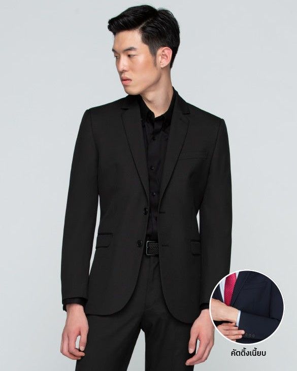 Effetti Suit Designer - 2 button Notch Lapel slim fit EF2N+V-8129 CHARCOAL