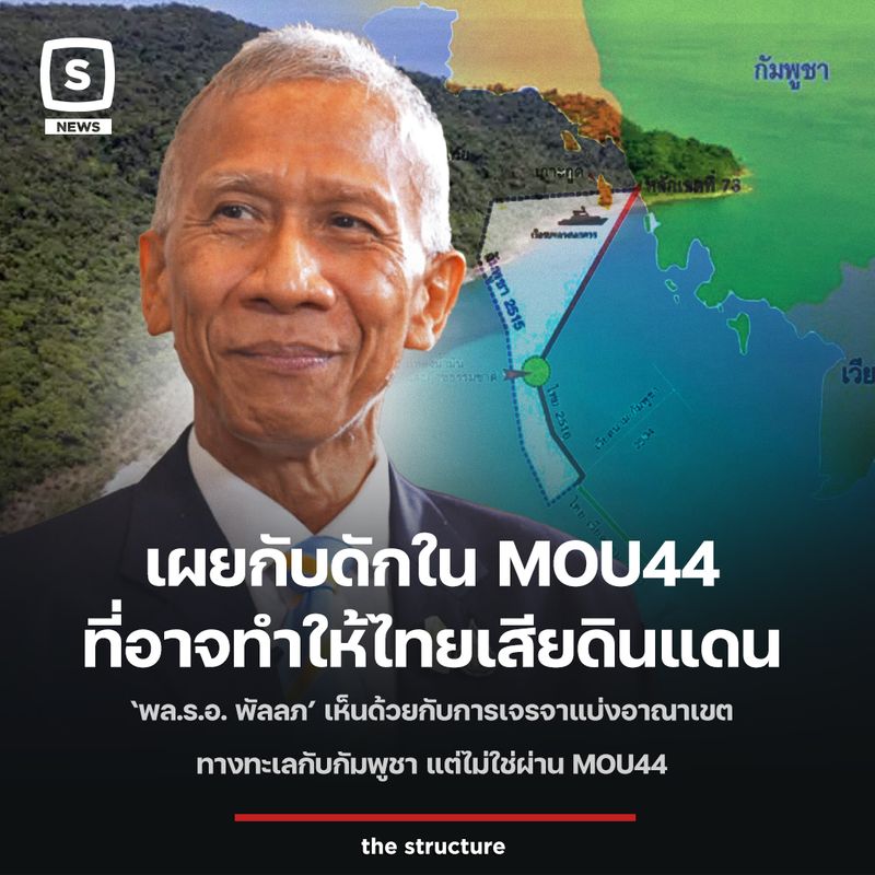 [The Structure] เผยกับดักใน MOU44 ที่อาจทำให้ไทยเสียดินแดน ‘พล.ร.อ. ...