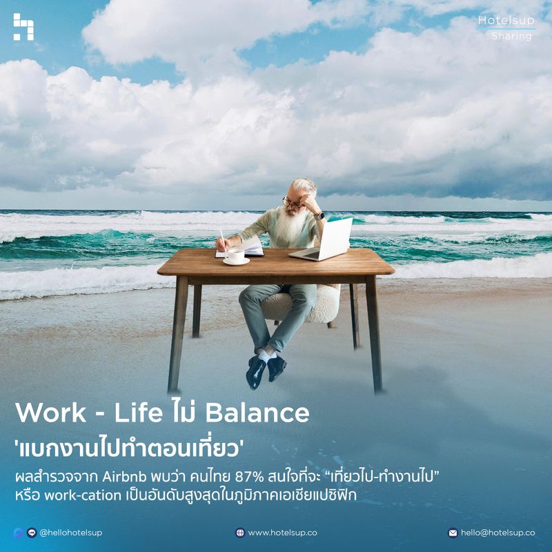 [Hotelsup] Work - Life ไม่ Balance 'แบกงานไปทำตอนเที่ยว' คนไทยติดอันดับ ...