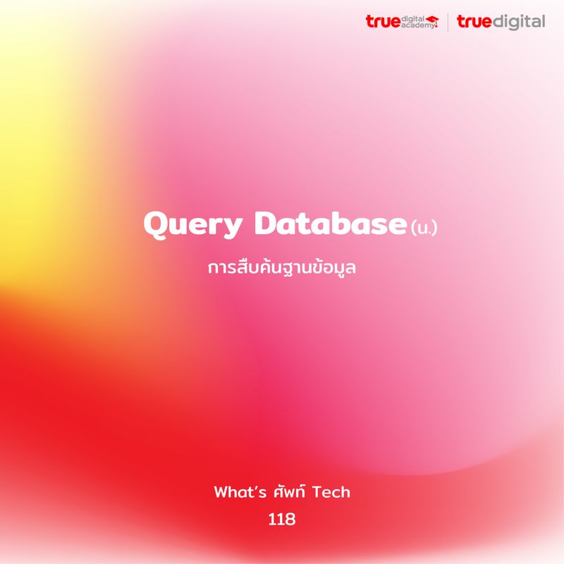 [True Digital Group] Query Database คือกระบวนการที่ผู้ใช้หรือระบบส่งคำ ...