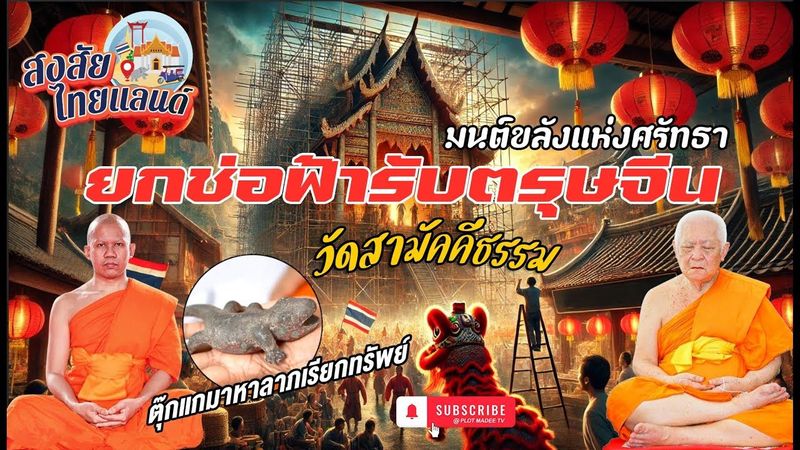 ยกช่อฟ้ารับตรุษจีน : มนต์ขลังศรัทธาที่วัดสามัคคีธรรม | สงสัยไทยแลนด์