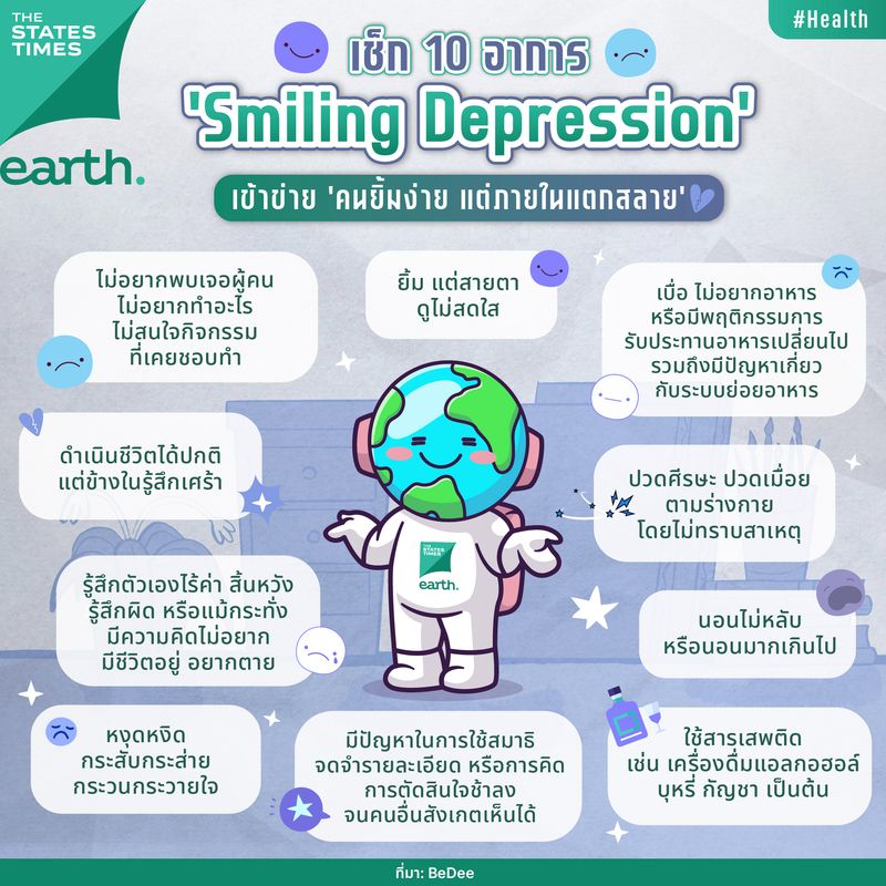 [THE STATES TIMES EARTH] เช็ก 10 อาการ 'Smiling Depression' เข้าข่าย ...