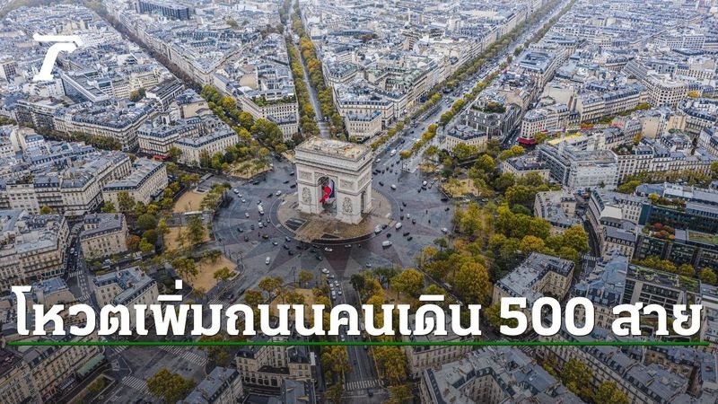 ชาวปารีสโหวตเห็นชอบ เพิ่มถนนคนเดินอีก 500 สาย ลดปัญหามลพิษ